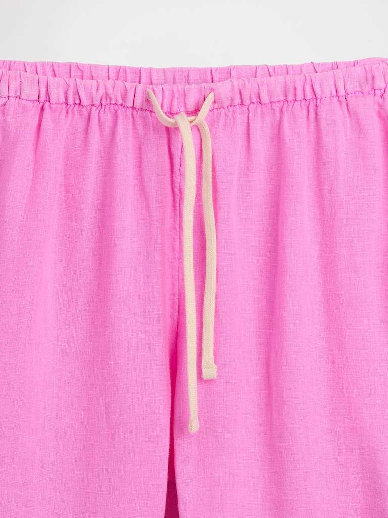 Linen-Blend Easy Shorts