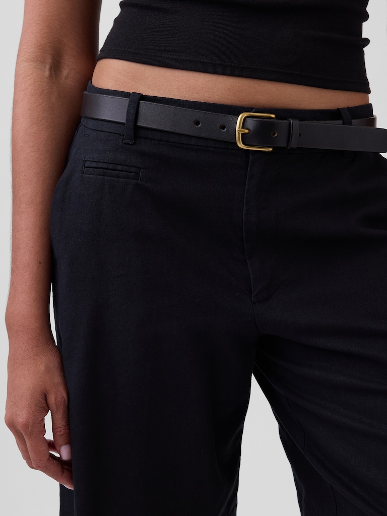 9" Low Rise Linen-Blend Trouser Shorts