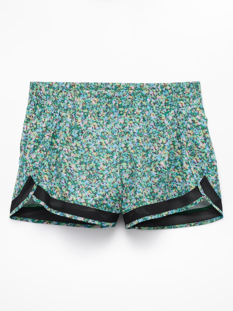 Mesh Racer Run Mid Rise 4" Short