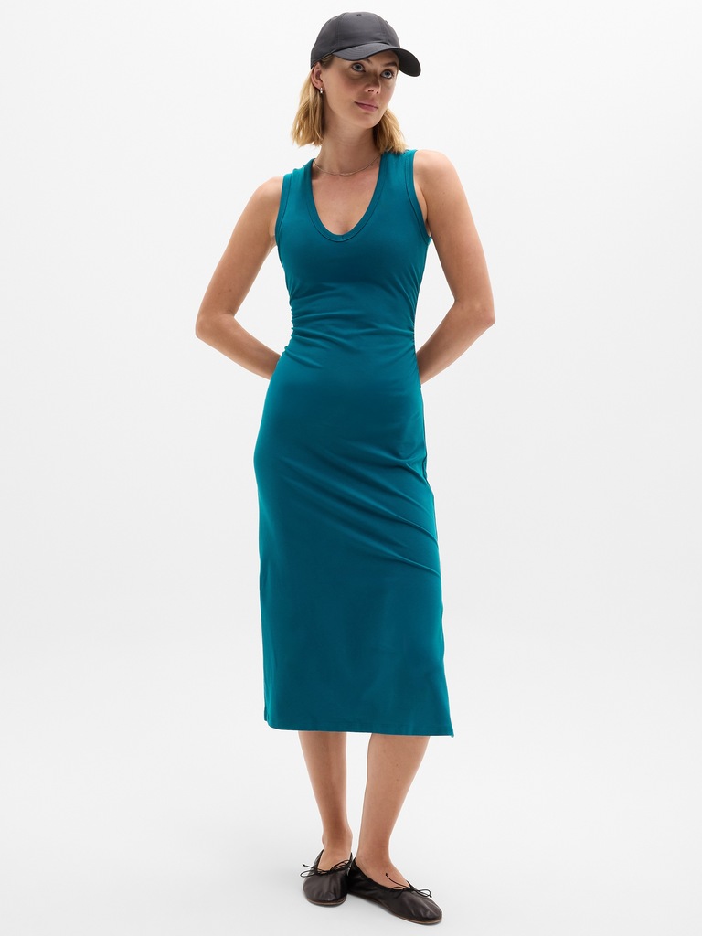 Essential V-Neck Midi Dress