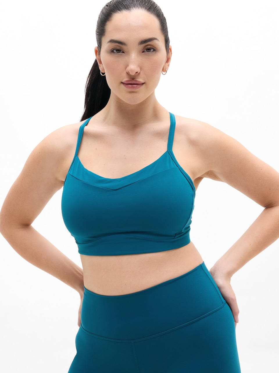 V-Neck Hardware One-Piece Swimsuit