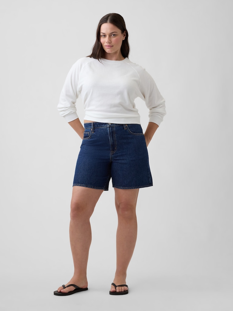 5" Mid Rise Denim Shorts
