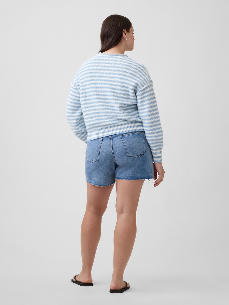 5" Mid Rise Destructed SuperSoft Denim Shorts