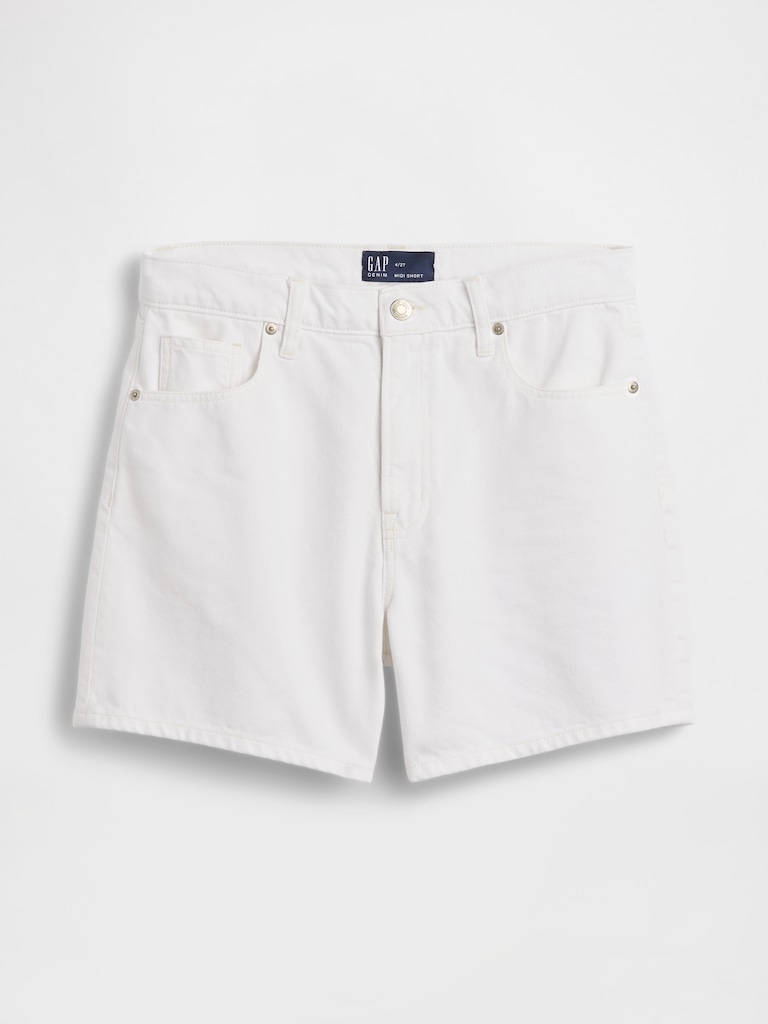 5" Mid Rise Denim Shorts
