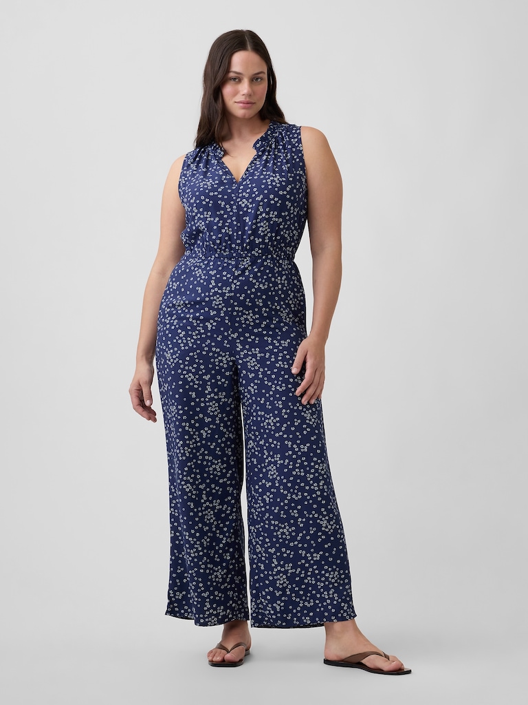 Sleeveless Wide-Leg Jumpsuit
