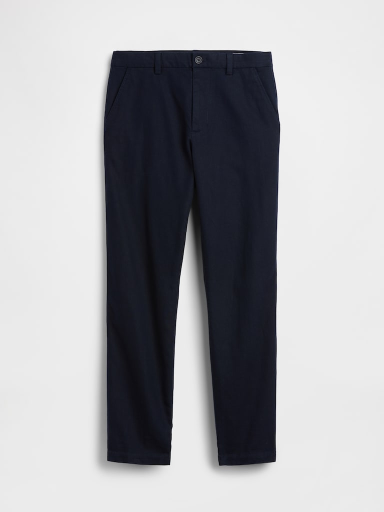 Linen-Cotton Relaxed Straight Trousers