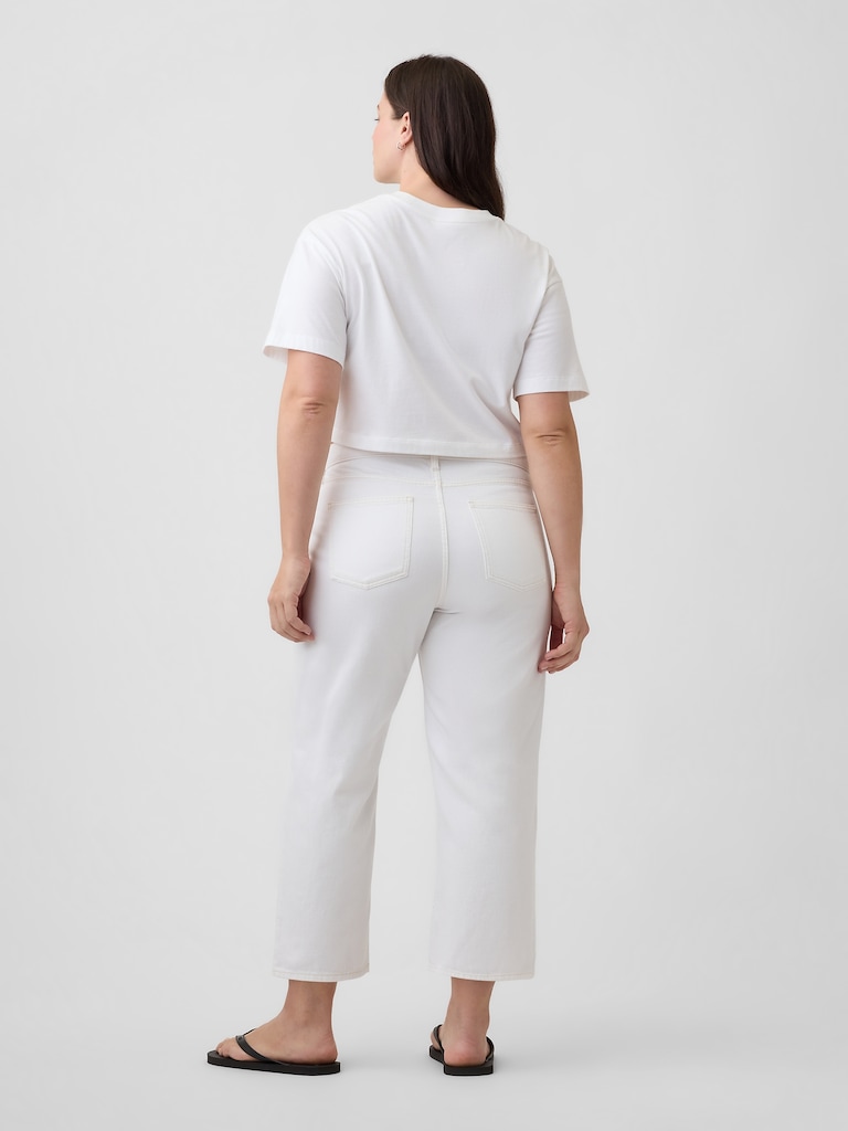 Low Slung Relaxed Straight Crop Jeans