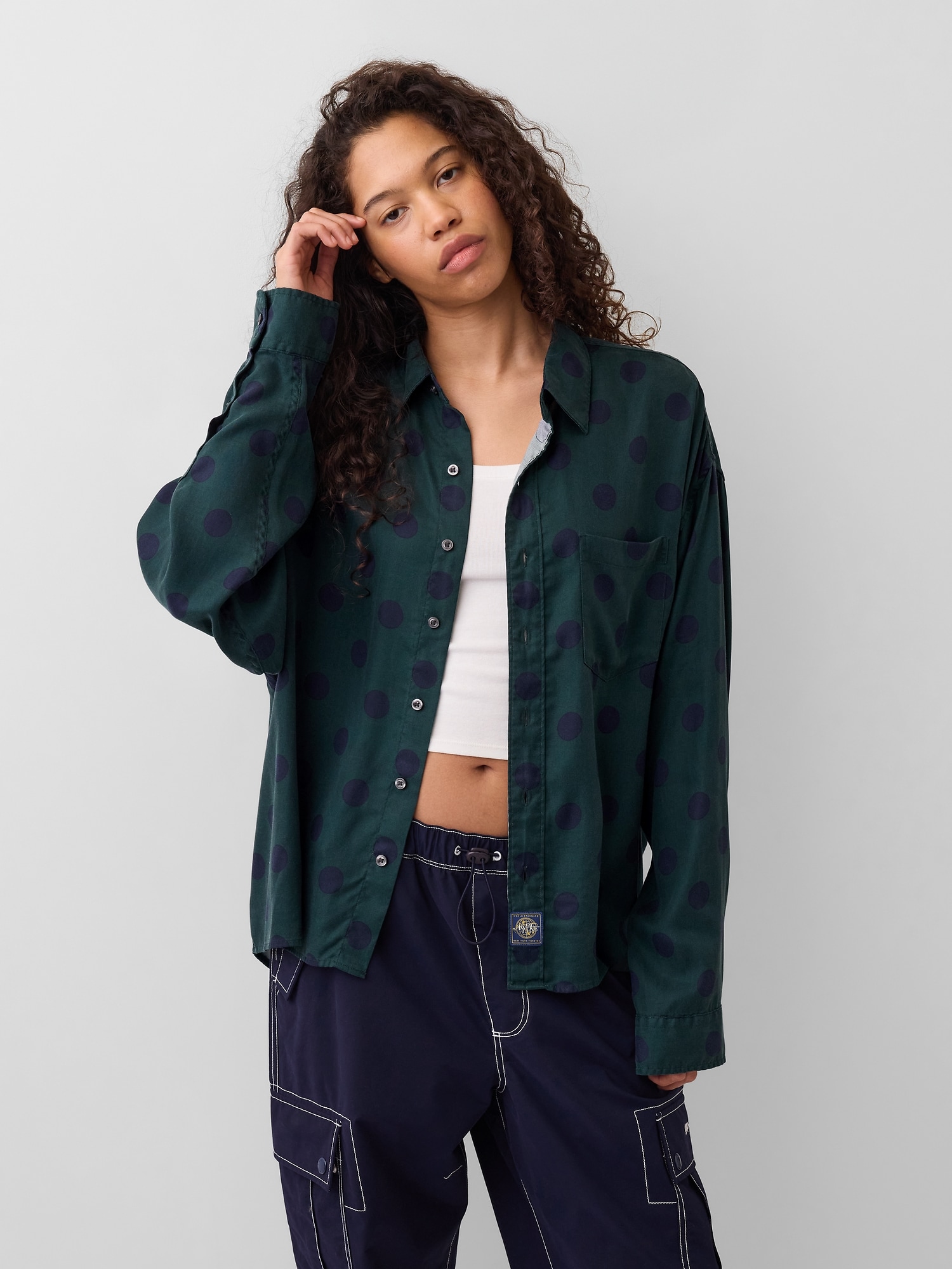 Gap × Awake NY Twill Dotted Big Shirt | Gap