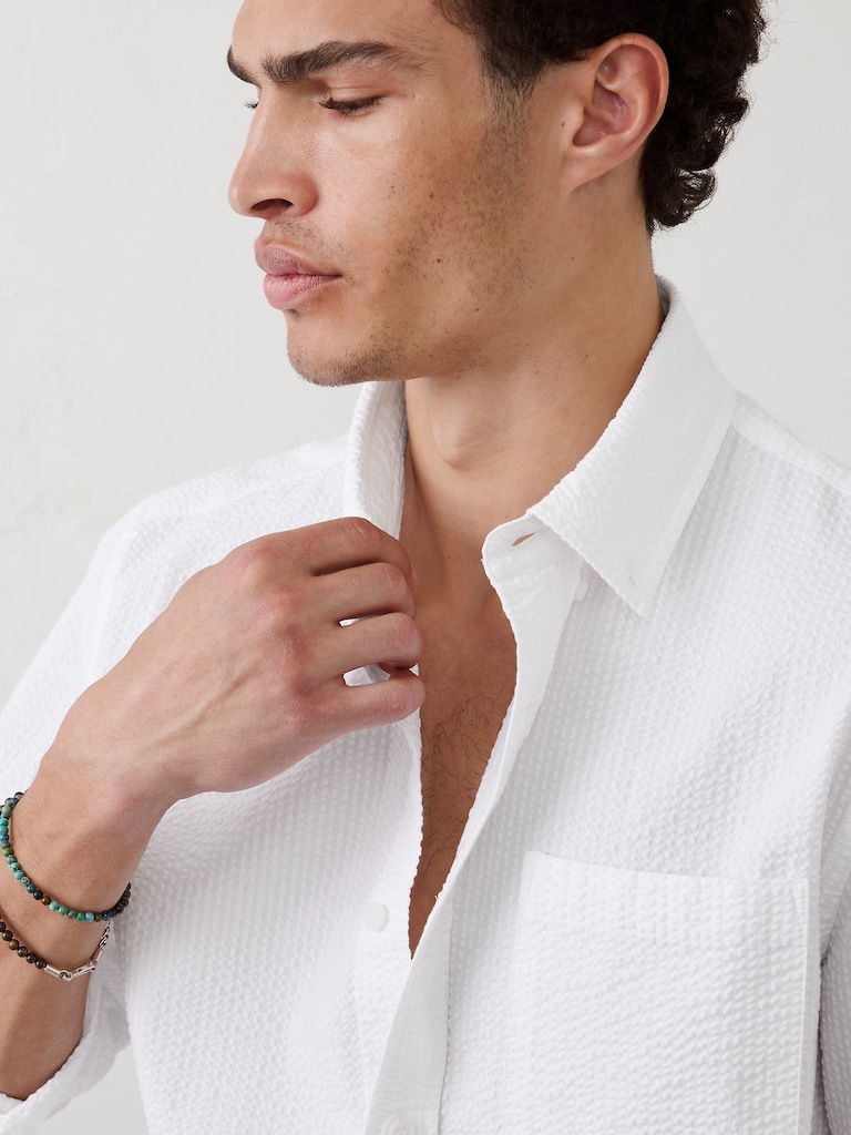 Standard-Fit Seersucker Shirt