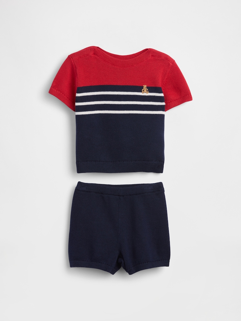 Baby Colorblock Sweater Outfit Set