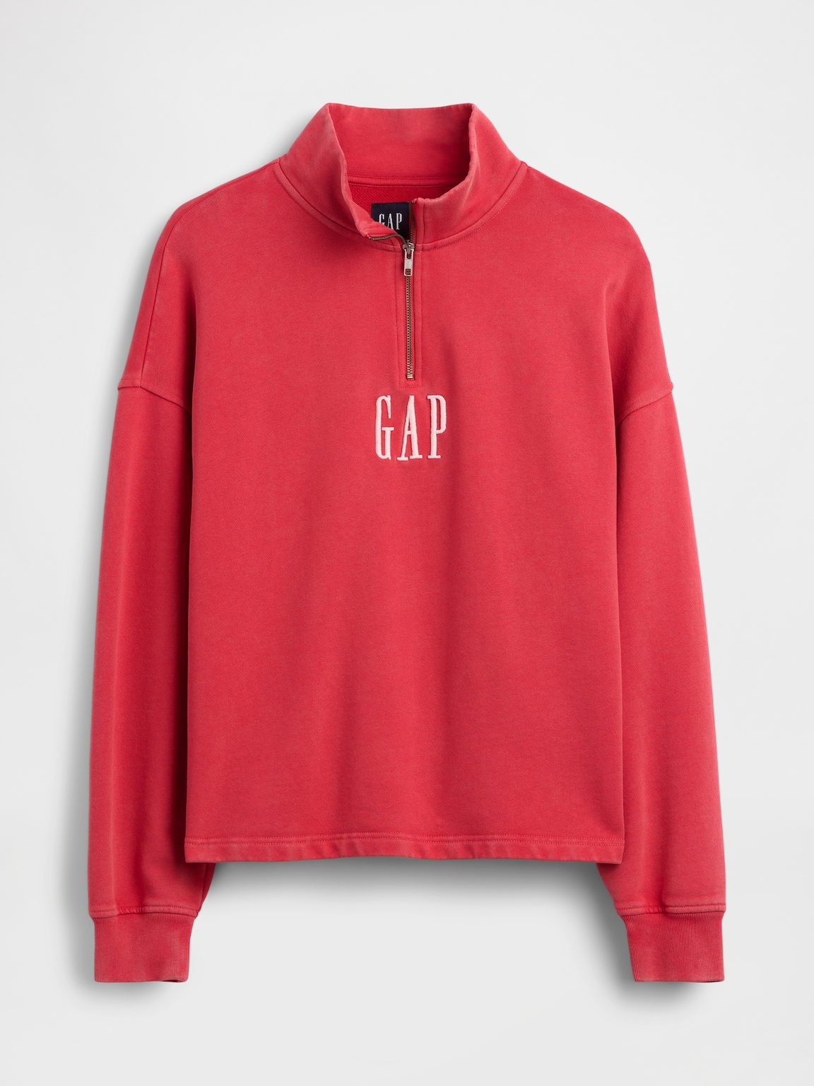 Heavyweight Oversized Logo Quarter-Zip Pullover