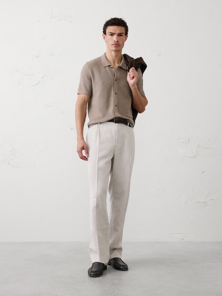 Textured Sweater Polo