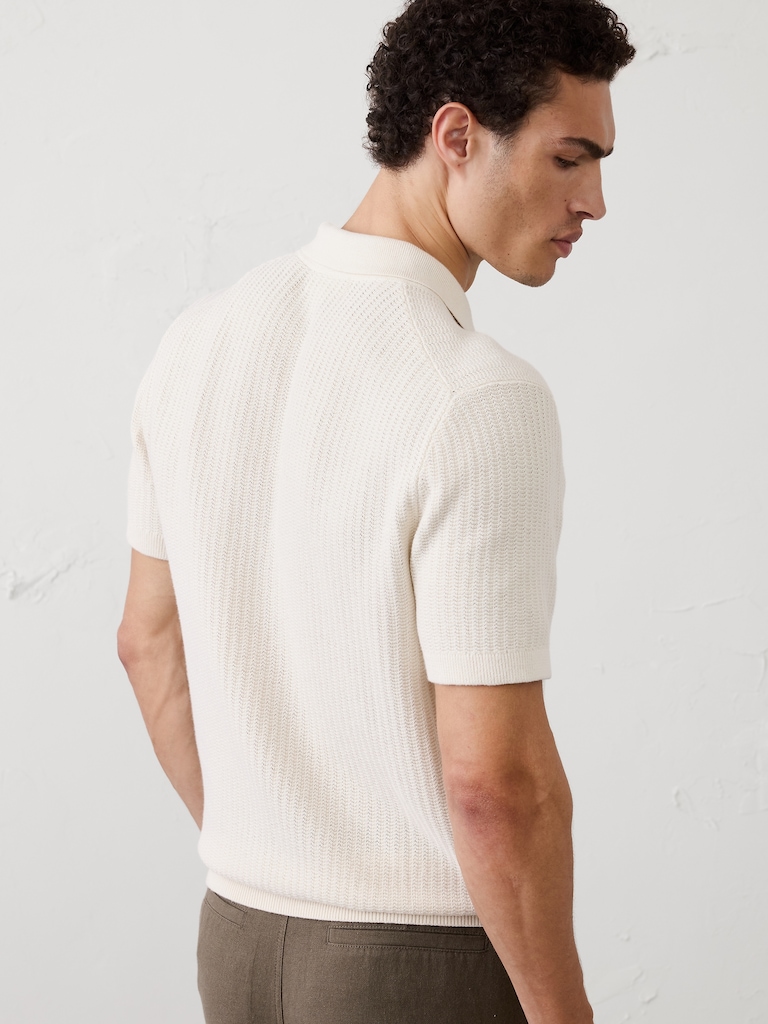 Textured Sweater Polo