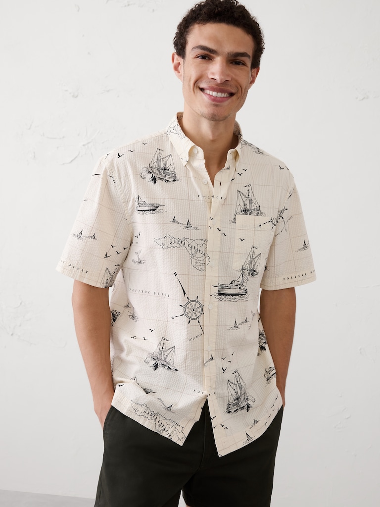 Standard-Fit Seersucker Shirt