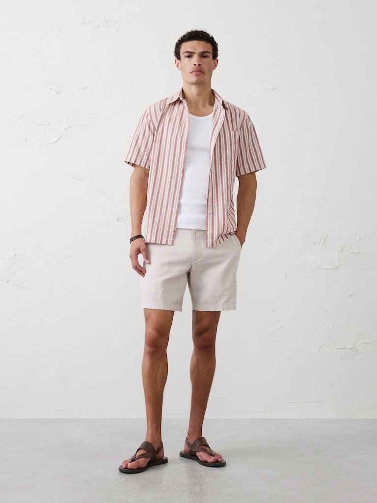 Standard-Fit Seersucker Shirt