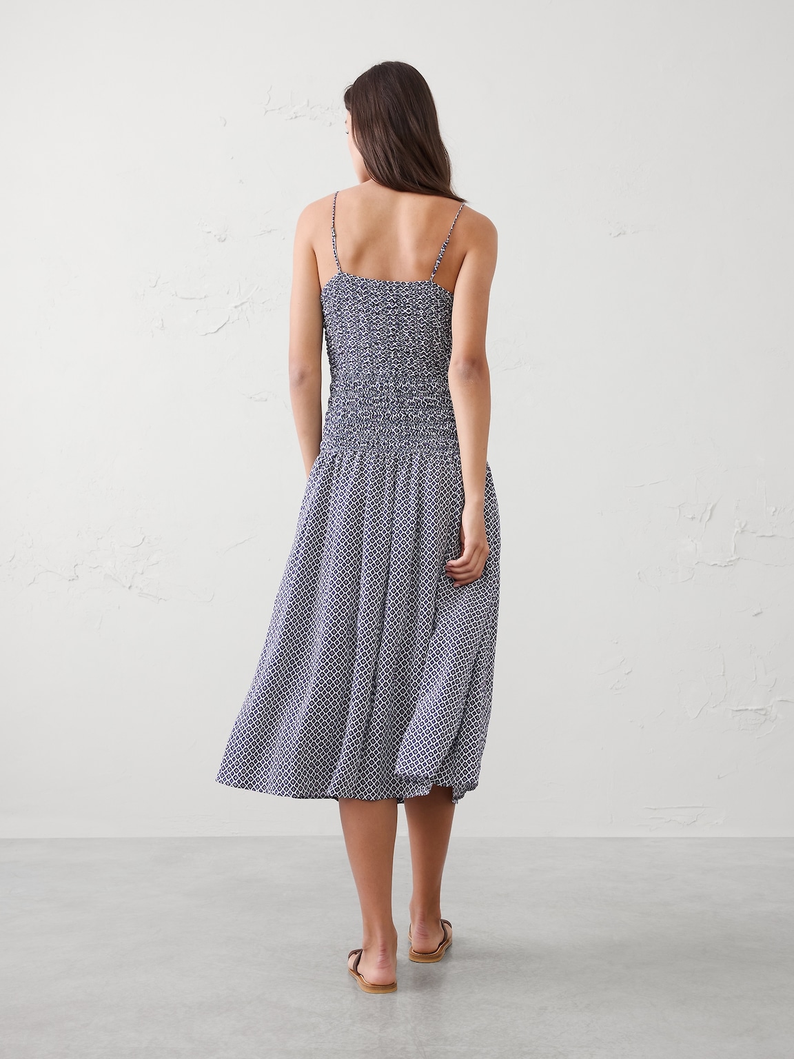 Smocked Strappy Maxi Dress