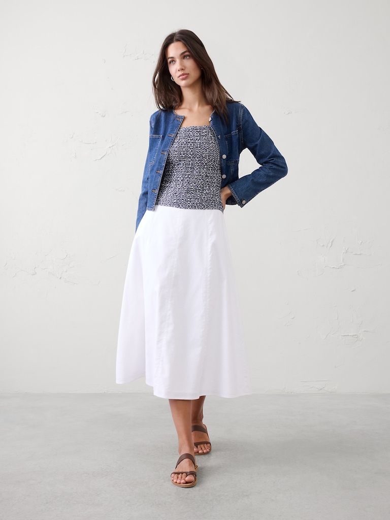 Silky Vertical Smocked Camisole