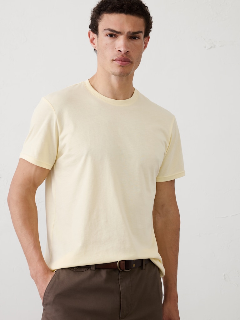 Standard-Fit Premium Wash Crew-Neck T-Shirt