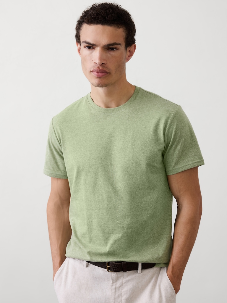 Standard-Fit Premium Wash Crew-Neck T-Shirt