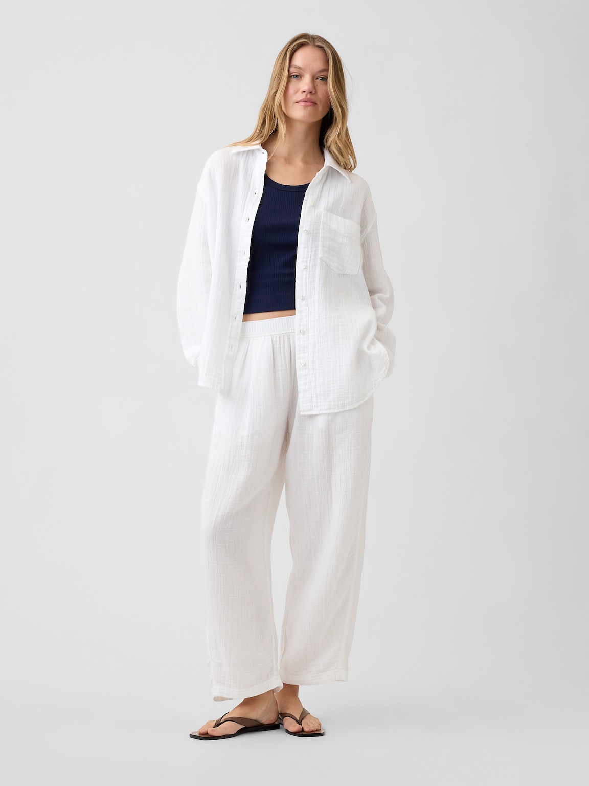 Oversized Shirt in Gauze