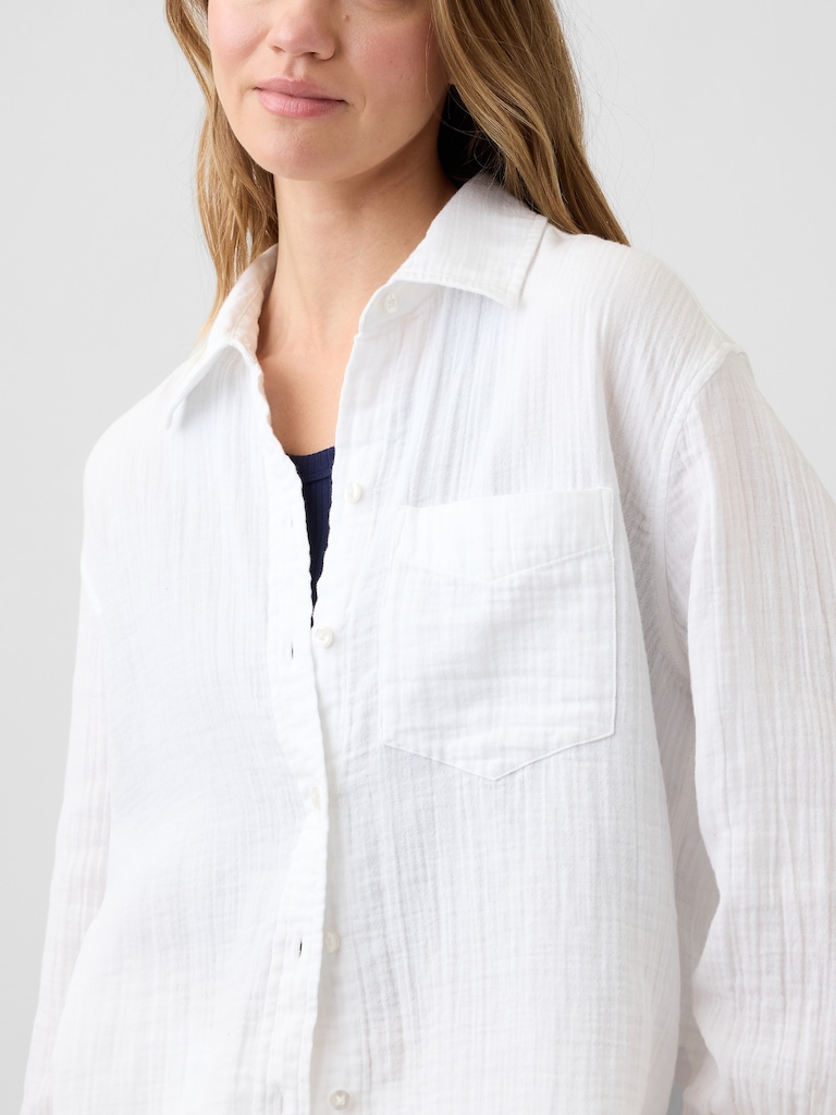 Oversized Shirt in Gauze