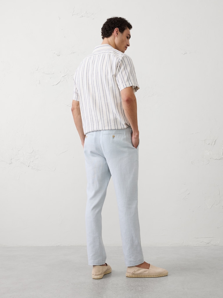 Athletic-Fit Linen-Blend Pant
