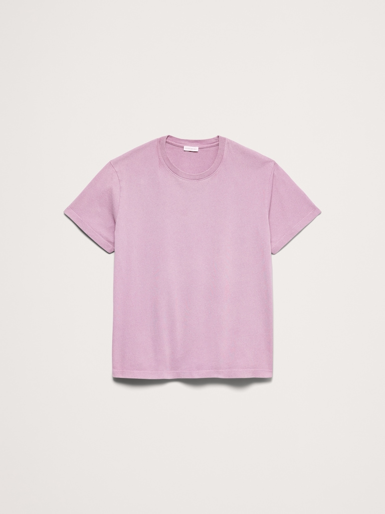 Sueded Cotton Crew-Neck T-Shirt