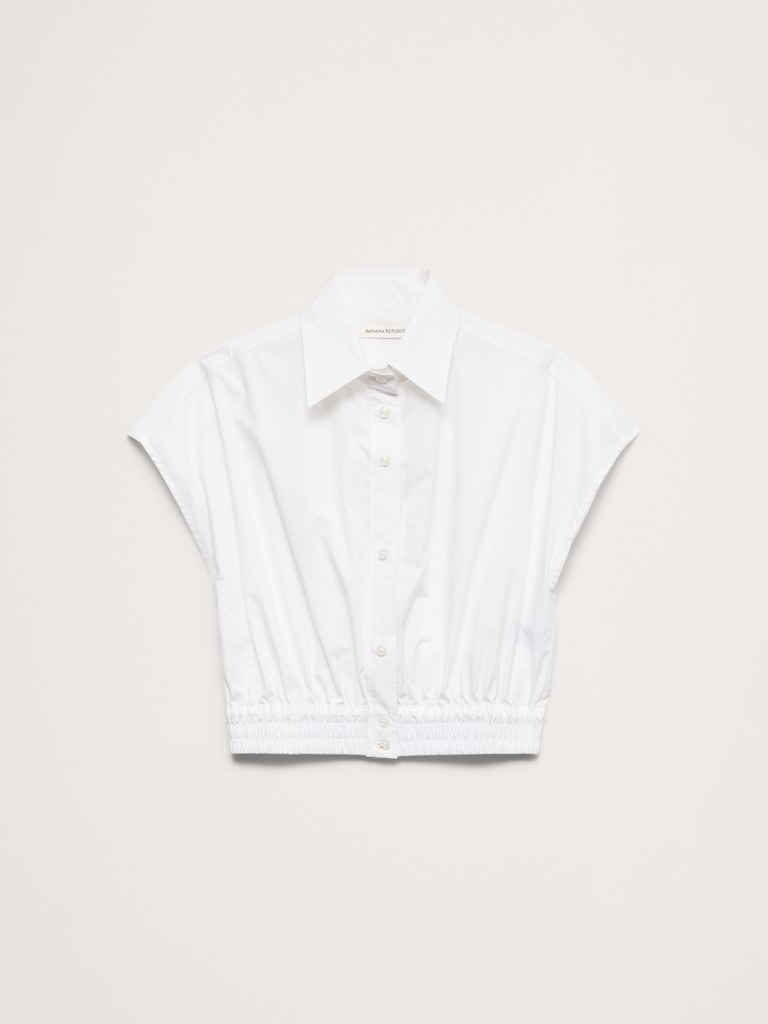Cotton Poplin Super-Cropped Shirt