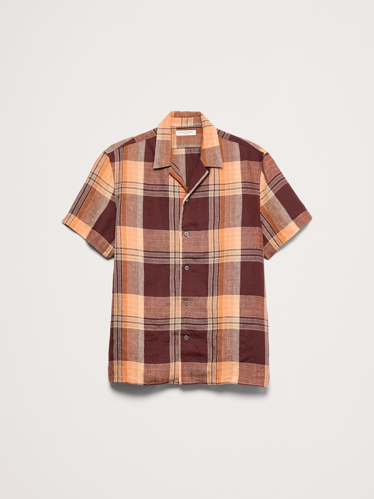Standard-Fit Linen Resort Shirt