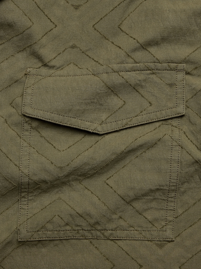 Relaxed-Fit Cotton Jacquard Resort Shirt