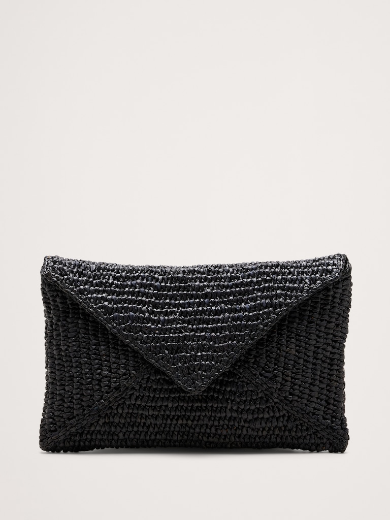 Emmie Raffia Envelope Clutch by Hat Attack