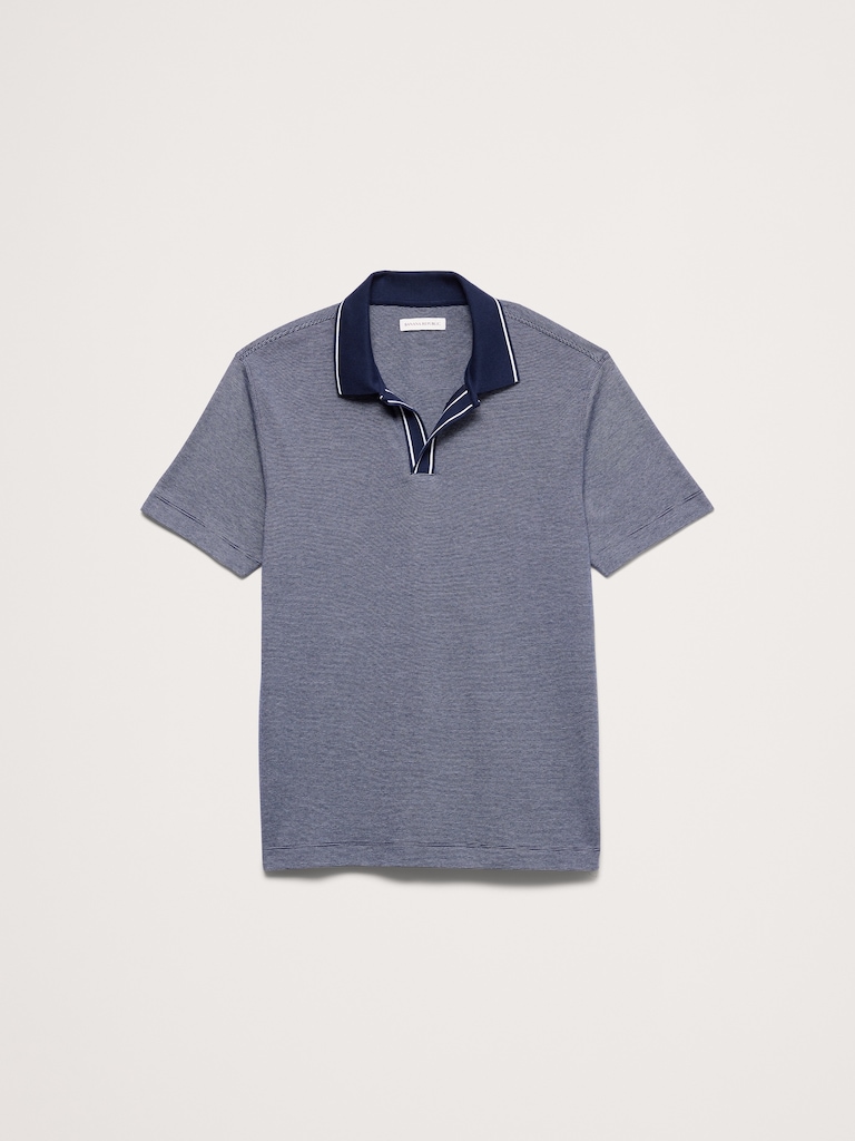 Luxury-Touch Johnny Collar Polo