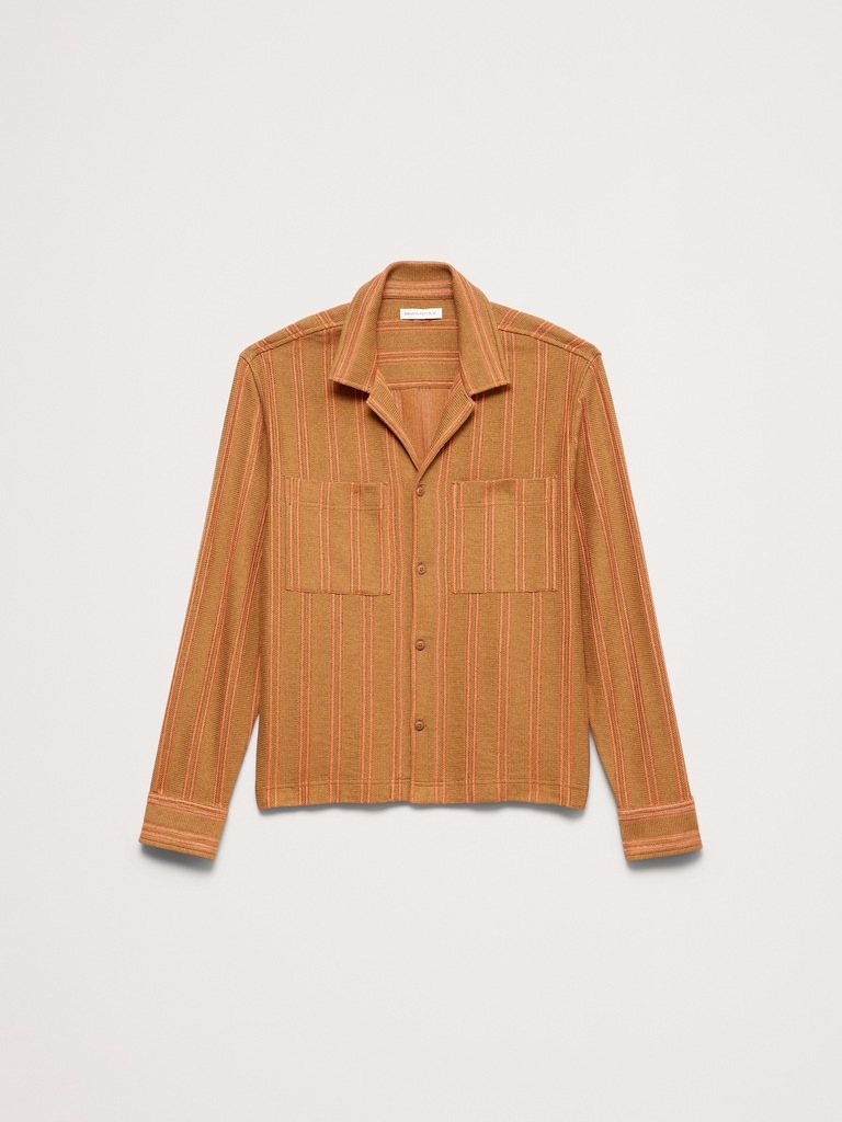 Chemise de vacances en tricot à rayures