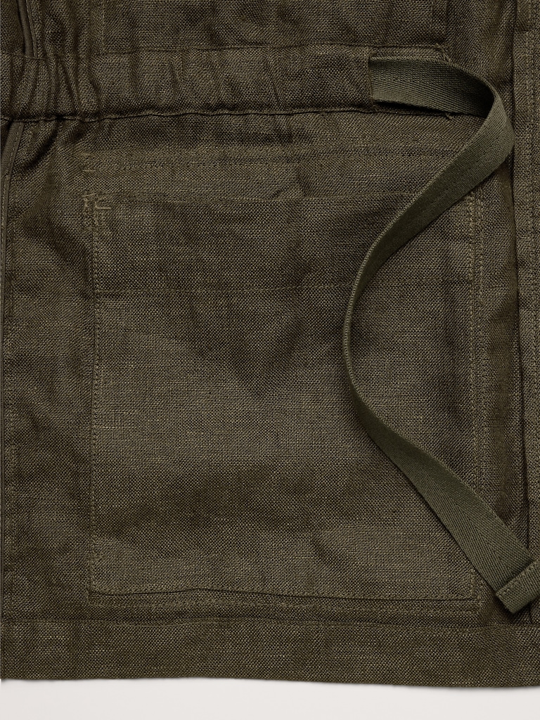 Linen Canvas Utility Jacket