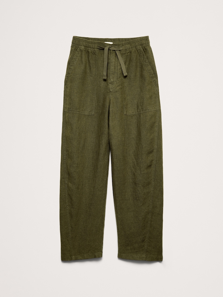 Relaxed Linen Utility Beach Pant