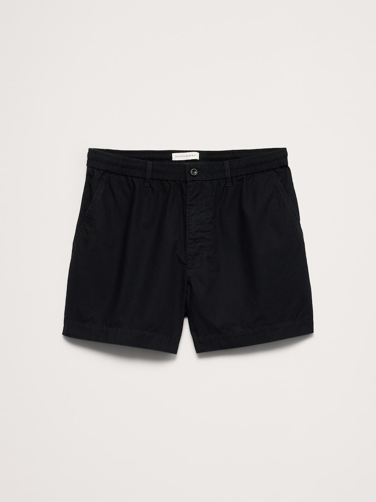 Short à taille extensible en coton léger de 12,5 cm