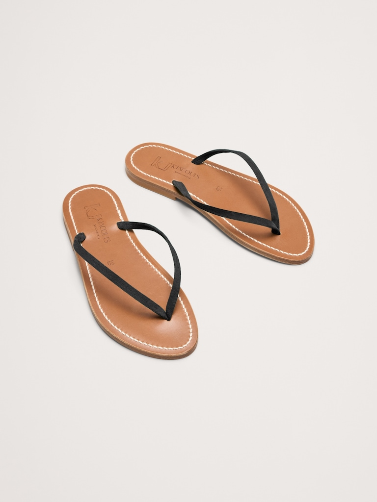 Venise Leather Flip Flop by K Jacques