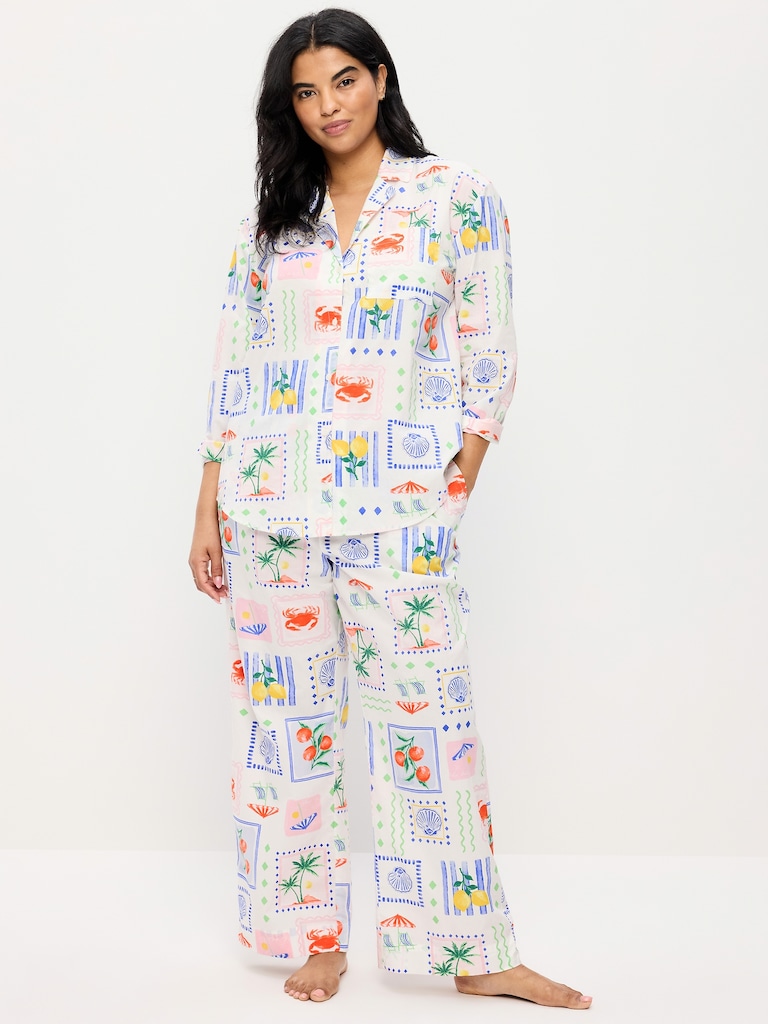 Poplin Pajama Pant Set