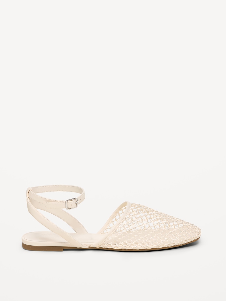 Raffia Slingback Flats for Women