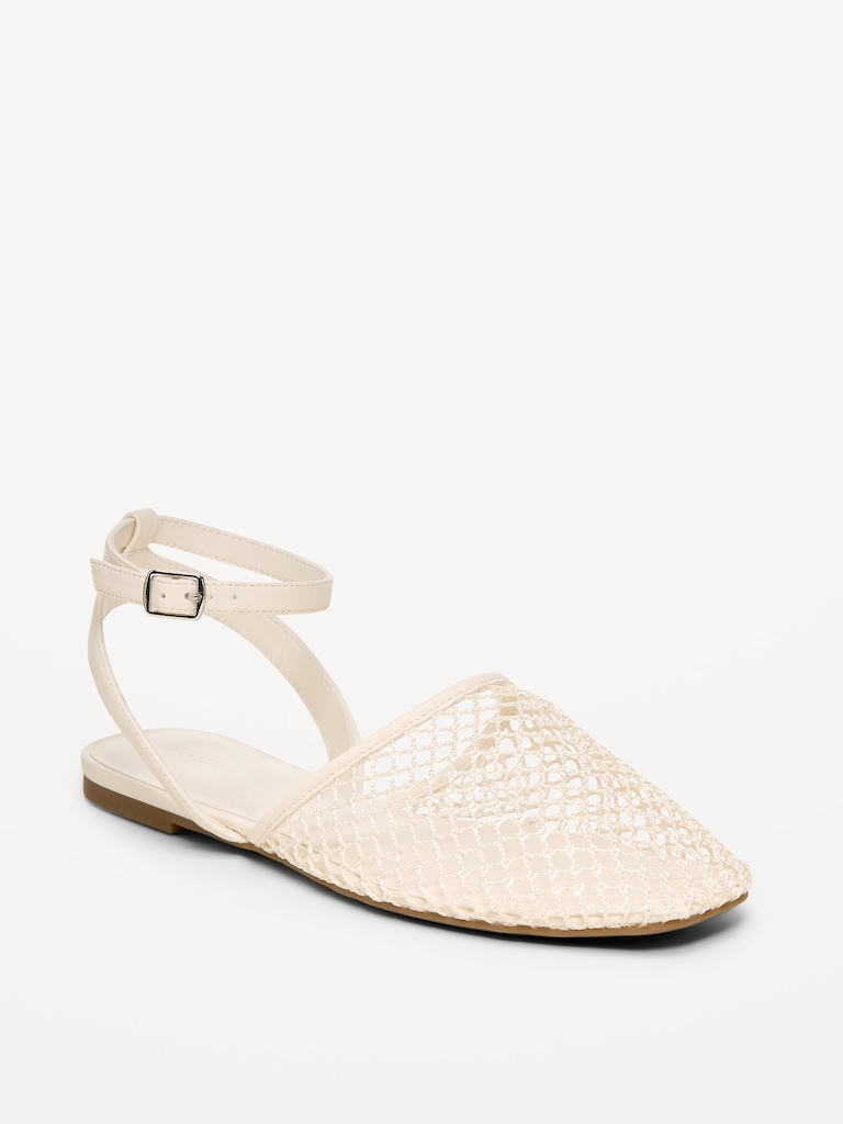 Raffia Slingback Flats for Women
