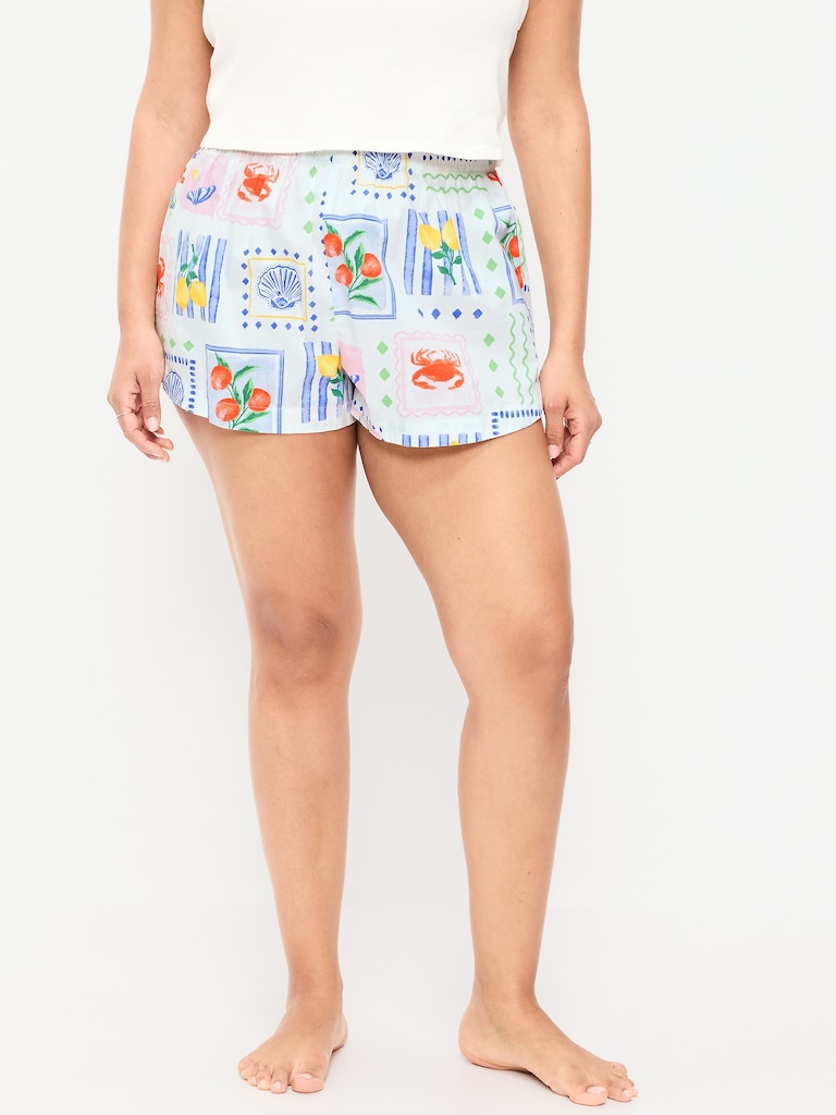 Classic Poplin Boxer Pajama Shorts