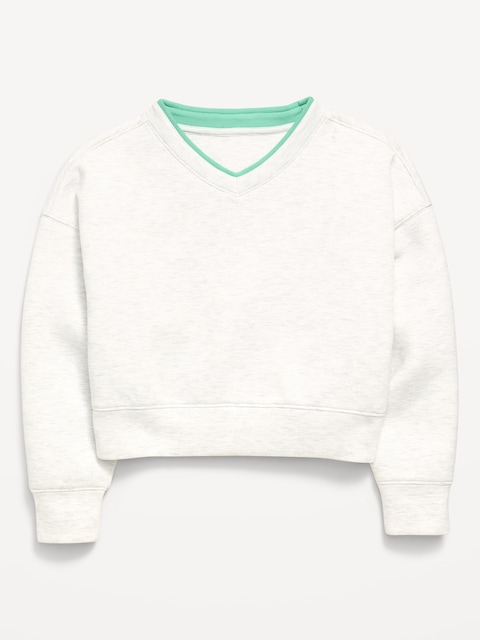 Bounce Fleece V-Neck Sweatshirt for Girls
