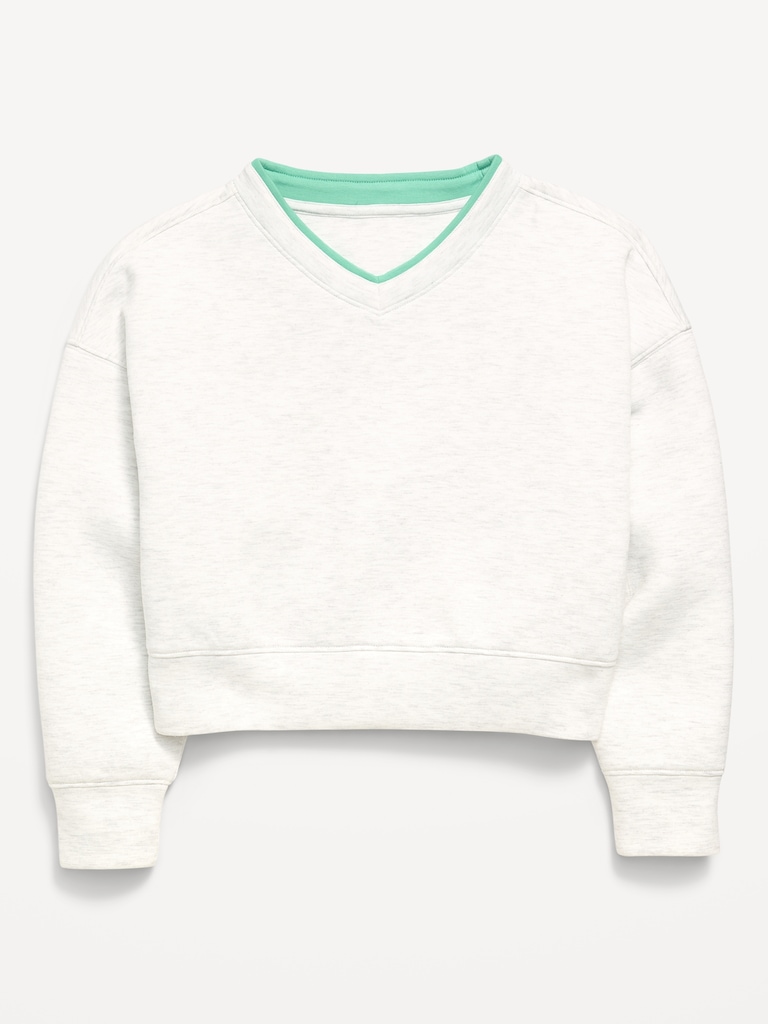 Bounce Fleece V-Neck Sweatshirt for Girls