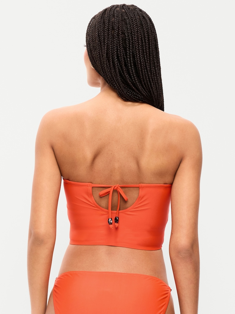 Tie-Back Bandeau Swim Top