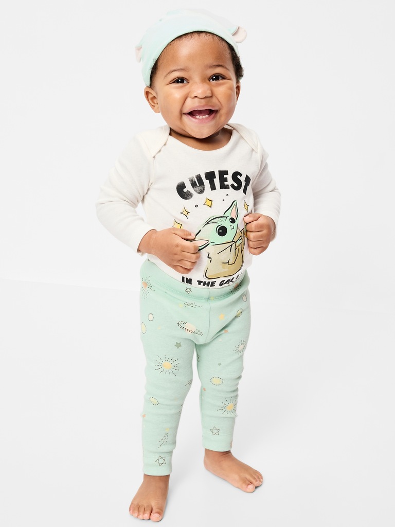 Star Wars™ Grogu Bodysuit, Leggings & Beanie 3-Piece for Baby