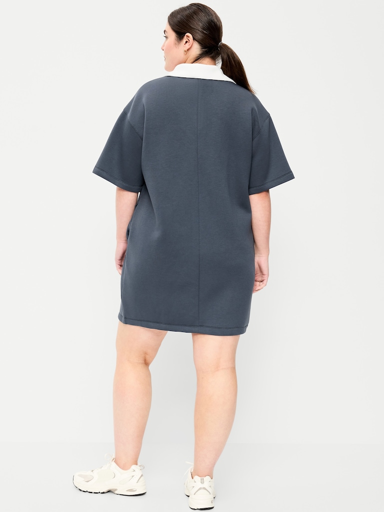 Bounce Fleece Short-Sleeve Polo Dress