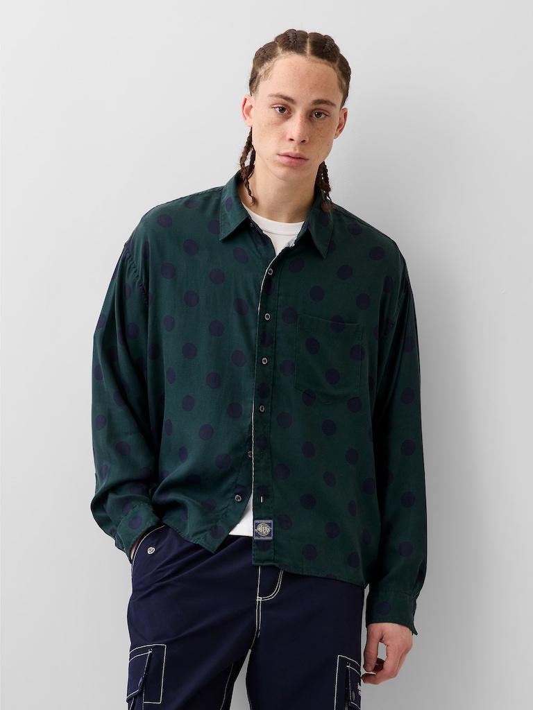 Gap × Awake NY Twill Dotted Big Shirt