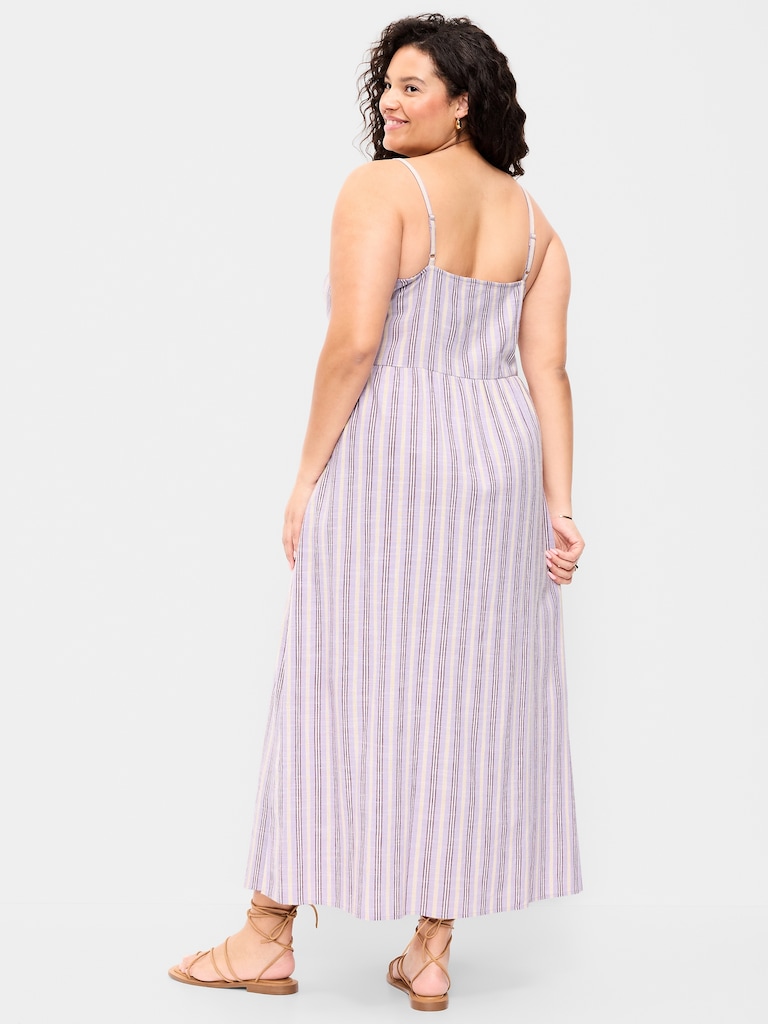 Sleeveless Beaded Boho Maxi Dress