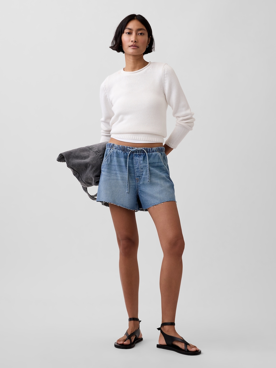 3.5” Low Slung Easy Denim Shorts