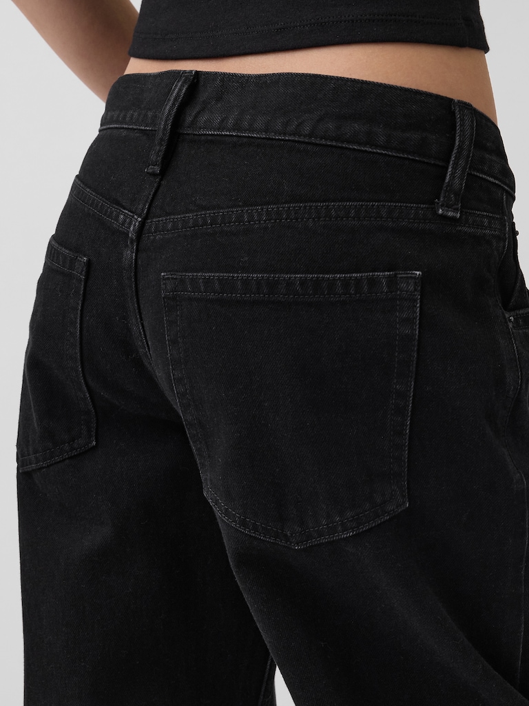Low Rise Barrel Jeans